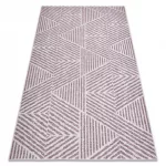 Kab. Szőnyeg COLOR 47176260 SISAL vonalak, háromszögek, bézs / rózsaszín 120x170 cm