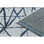 Kab. Szőnyeg COLOR 47278306 SISAL vonalak, háromszögek bézs / kék 120x170 cm