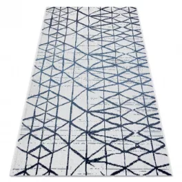   Kab. Szőnyeg COLOR 47278306 SISAL vonalak, háromszögek bézs / kék 140x200 cm