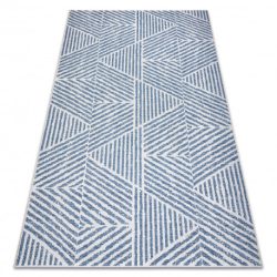 Szőnyeg COLOR 47176360 SISAL vonalak, háromszögek, bézs / kék 80x150 cm
