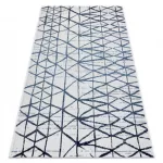 Kab. Szőnyeg COLOR 47278306 SISAL vonalak, háromszögek bézs / kék 60x110 cm