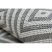 Fonott sizal flat szőnyeg 48607637 Négyzetek rombusz szürke / krém 120x170 cm