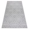 Fonott sizal flat szőnyeg 48731637 Négyzetek rombusz, геометричен szürke / krém 120x170 cm