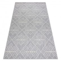   Fonott sizal flat szőnyeg 48731637 Négyzetek rombusz, геометричен szürke / krém 120x170 cm
