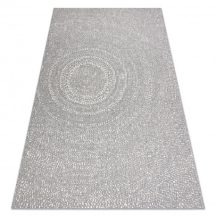   Fonott sizal flat szőnyeg 48832637 Körök, pontok szürke / krém 120x170 cm