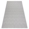 Fonott sizal flat szőnyeg 48607637 Négyzetek rombusz szürke / krém 140x200 cm