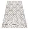 Fonott sizal flat szőnyeg 48731960 Négyzetek rombusz, геометричен krém / szürke 140x200 cm
