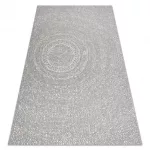 Kab. Fonott sizal flat szőnyeg 48832637 Körök, pontok szürke / krém 160x230 cm