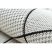 Fonott sizal flat szőnyeg 48731960 Négyzetek rombusz, геометричен krém / szürke 80x150 cm