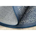 Kab. Fonott sizal Flat szőnyeg kör 48834591 Pontok elpirul kék kör 120 cm