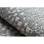 Kab. Fonott sizal Flat szőnyeg kör 48834637 Pontok elpirul szürke kör 120 cm