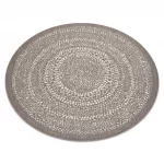 Kab. Fonott sizal Flat szőnyeg kör 48834686 Pontok elpirul bézs kör 120 cm