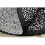 Kab. Fonott sizal Flat szőnyeg kör 48834690 Pontok elpirul fekete kör 120 cm