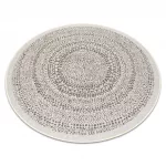 Kab. Fonott sizal Flat szőnyeg kör 48834866 Pontok elpirul krém kör 120 cm