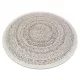 Kab. Fonott sizal Flat szőnyeg kör 48834866 Pontok elpirul krém kör 120 cm