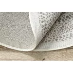Kab. Fonott sizal Flat szőnyeg kör 48834866 Pontok elpirul krém kör 120 cm