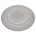 Kab. Fonott sizal Flat szőnyeg kör 48837637 Boho, fonat szürke kör 120 cm