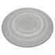 Kab. Fonott sizal Flat szőnyeg kör 48837637 Boho, fonat szürke kör 120 cm