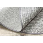 Kab. Fonott sizal Flat szőnyeg kör 48837637 Boho, fonat szürke kör 120 cm