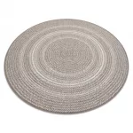 Kab. Fonott sizal Flat szőnyeg kör 48837686 Boho, fonat bézs kör 120 cm