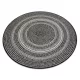 Kab. Fonott sizal Flat szőnyeg kör 48837690 Boho, fonat fekete kör 120 cm