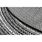 Kab. Fonott sizal Flat szőnyeg kör 48837690 Boho, fonat fekete kör 120 cm