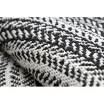 Kab. Fonott sizal Flat szőnyeg kör 48837690 Boho, fonat fekete kör 120 cm