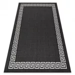 Kab. Fonott sizal flat szőnyeg 49373690 Görög fekete / krém 80x150 cm