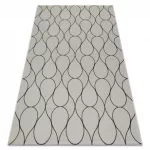 Kab. Fonott sizal flat szőnyeg 49379960 Cseppek krém / fekete 80x150 cm