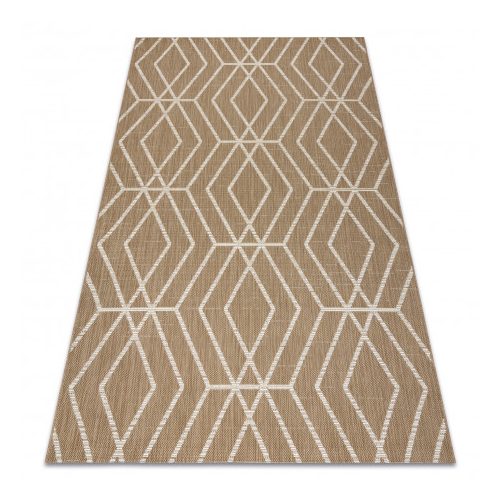 FLAT 48956265 Szizál szőnyeg Geometrikus - natúr bézs szalmaszín, zsinór 120x170 cm