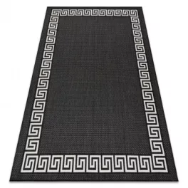   Kab. Fonott sizal flat szőnyeg 49373690 Görög fekete / krém 140x200 cm