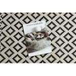 Kab. Fonott sizal flat szőnyeg 49361960 Rombuszok krém / fekete 140x200 cm