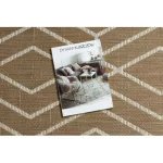 Kab. FLAT 48956265 Szizál szőnyeg Geometrikus - natúr bézs szalmaszín, zsinór 140x200 cm