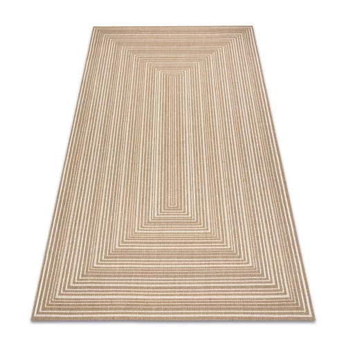 Kab. FLAT 48962265 Szizál szőnyeg Geometrikus - natúr bézs szalmaszín, zsinór 140x200 cm