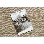 Kab. FLAT 48964265 Szizál szőnyeg Halszálkás - natúr bézs szalmaszín, zsinór 140x200 cm