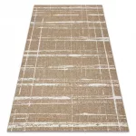 Kab. FLAT 48965265 Szizál szőnyeg Trellis vintage - natúr bézs szalmaszín, zsinór 140x200 cm