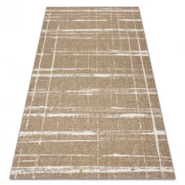   Kab. FLAT 48965265 Szizál szőnyeg Trellis vintage - natúr bézs szalmaszín, zsinór 140x200 cm