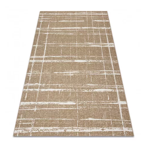 Kab. FLAT 48965265 Szizál szőnyeg Trellis vintage - natúr bézs szalmaszín, zsinór 140x200 cm