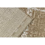 Kab. FLAT 48965265 Szizál szőnyeg Trellis vintage - natúr bézs szalmaszín, zsinór 140x200 cm