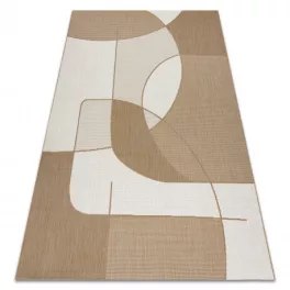   Kab. FLAT 48982265 Szizál szőnyeg Geometrikus - natúr bézs szalmaszín, zsinór 140x200 cm