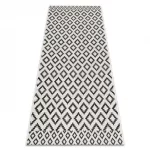 Kab. Fonott sizal flat szőnyeg 49361960 Rombuszok krém / fekete 160x230 cm