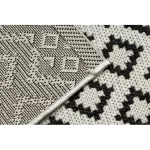 Kab. Fonott sizal flat szőnyeg 49361960 Rombuszok krém / fekete 160x230 cm