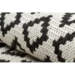 Kab. Fonott sizal flat szőnyeg 49361960 Rombuszok krém / fekete 160x230 cm