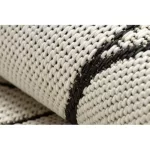 Kab. Fonott sizal flat szőnyeg 49379960 Cseppek krém / fekete 160x230 cm