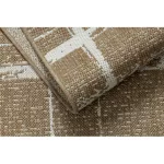 Kab. FLAT 48965265 Szizál szőnyeg Trellis vintage - natúr bézs szalmaszín, zsinór 160x230 cm