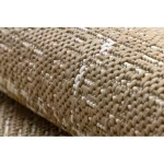 Kab. FLAT 48965265 Szizál szőnyeg Trellis vintage - natúr bézs szalmaszín, zsinór 160x230 cm