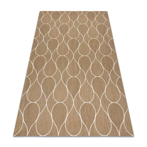 Kab. Fonott sizal flat szőnyeg 49379265 Cseppek bézs 160x230 cm