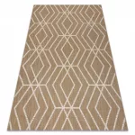 Kab. FLAT 48956265 Szizál szőnyeg Geometrikus - natúr bézs szalmaszín, zsinór 200x290 cm