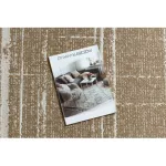 Kab. FLAT 48965265 Szizál szőnyeg Trellis vintage - natúr bézs szalmaszín, zsinór 200x290 cm