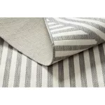 Kab. Fonott sizal flat szőnyeg 49376637 Körök csíkok szürke / krém 160x230 cm